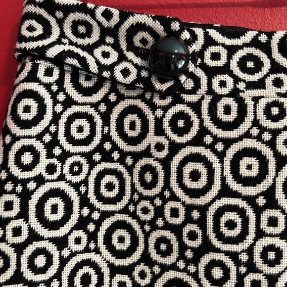 Milly Black & White Geometric Circles Mini Skirt - Picture 2 of 8